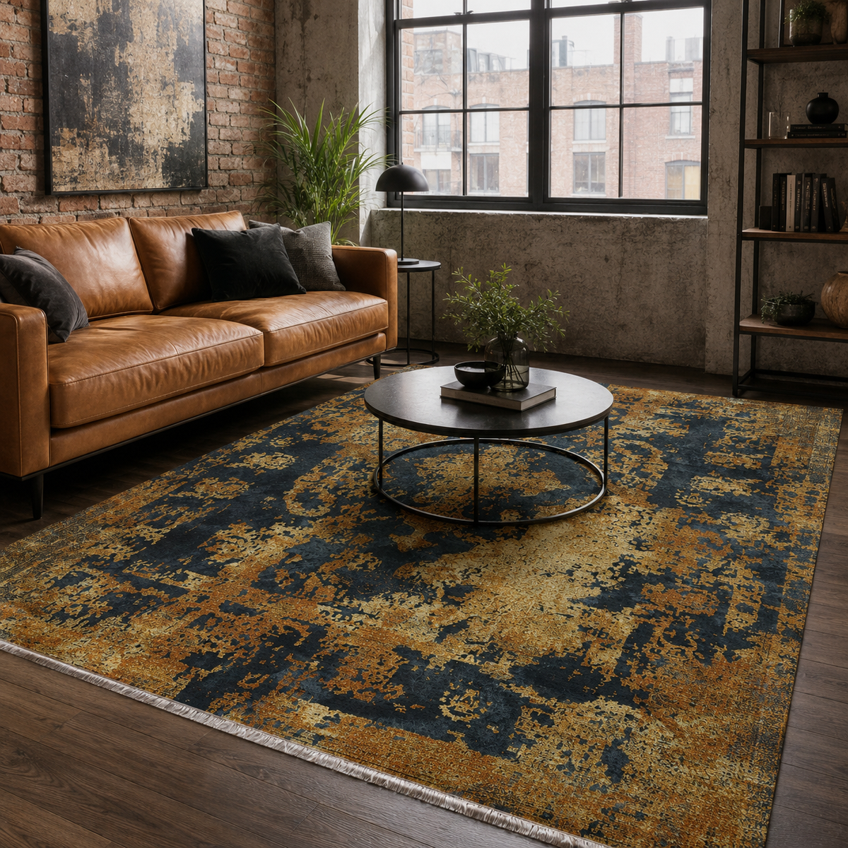 Tapis Vintage Gris Lavable Carmen, vue 8