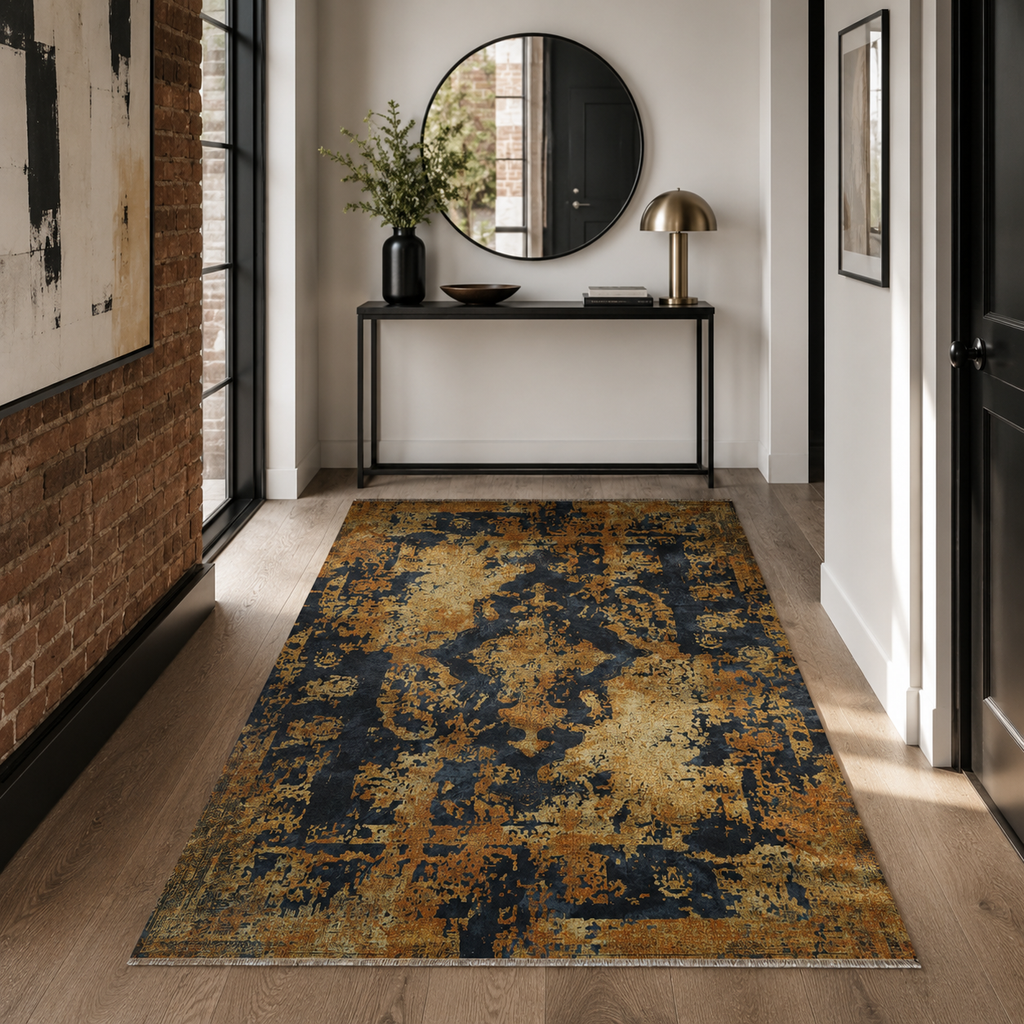 Tapis Vintage Gris Lavable Carmen, vue 9