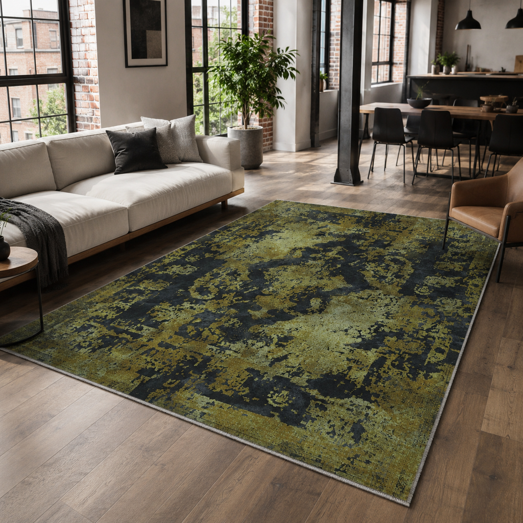 Tapis Vintage Gris Lavable Lima, vue principale