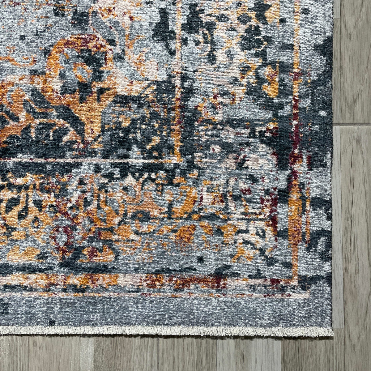 Tapis Classique Vintage Gris Lavable Céleste, vue 10