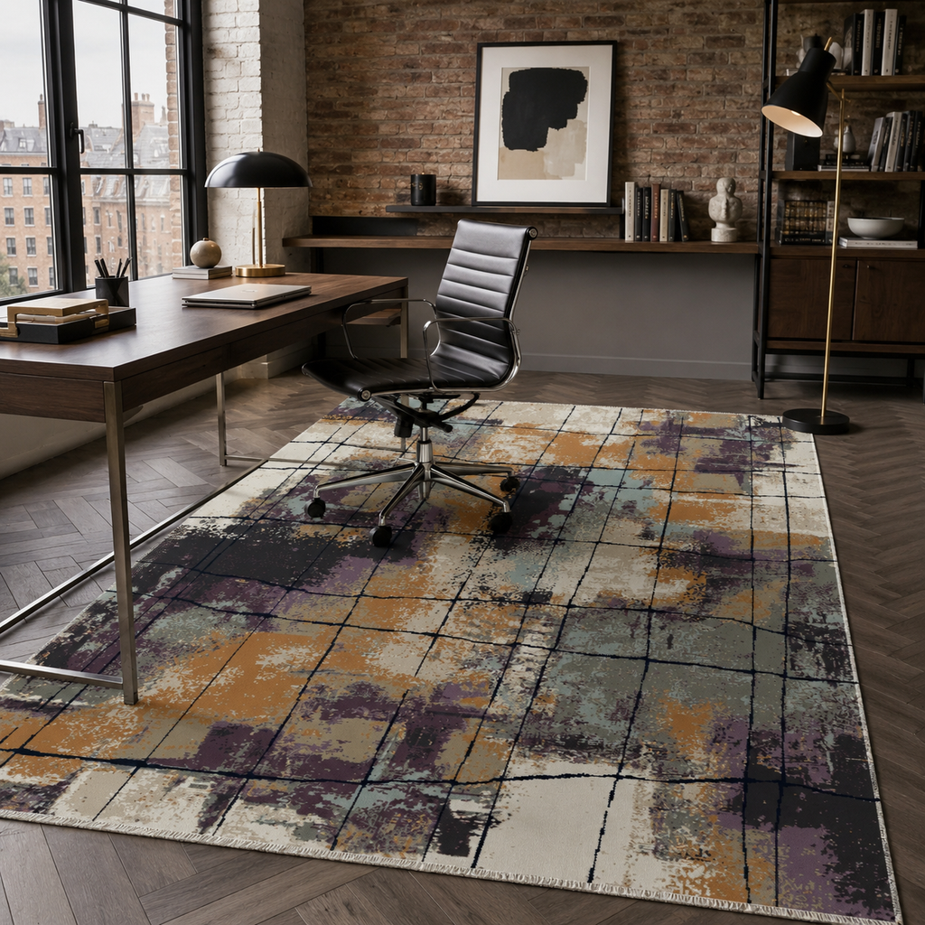 Tapis Moderne Gris Lavable Pauline, vue 6