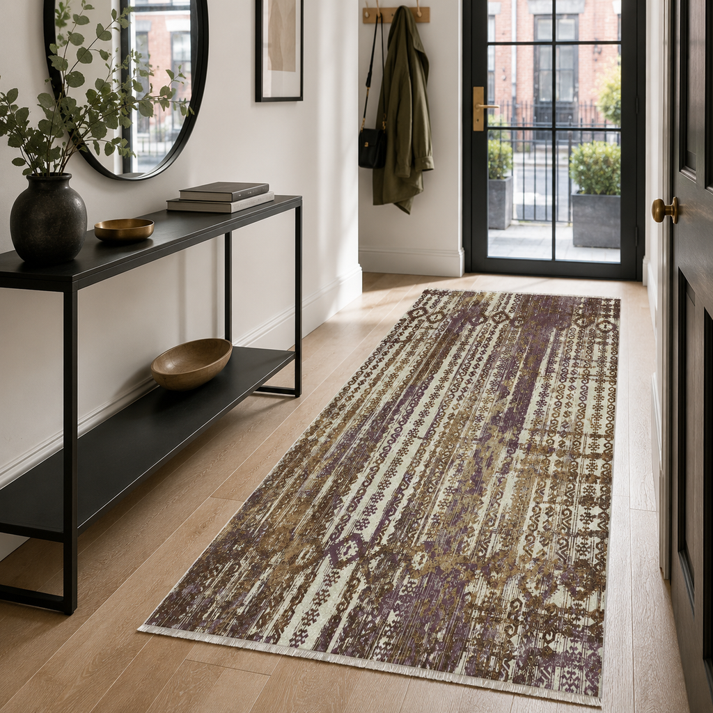 Tapis Ethnique Gris Lavable Constance, vue 8