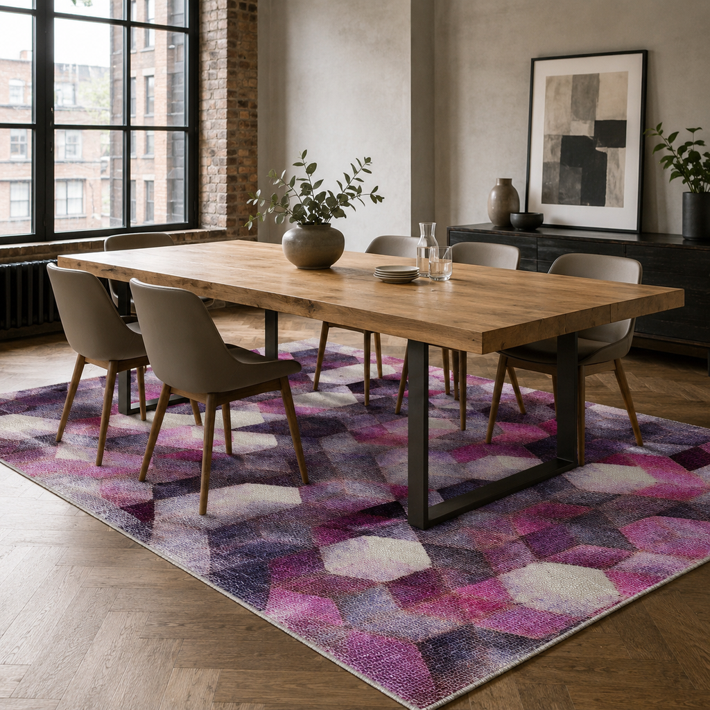 Tapis Moderne Gris Lavable Quitterie, vue 6