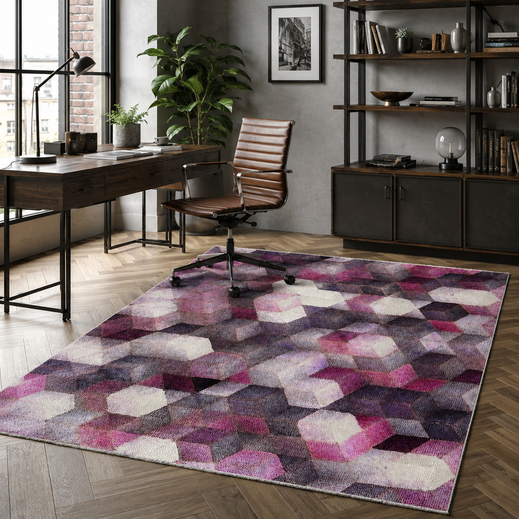 Tapis Moderne Gris Lavable Quitterie, vue 7