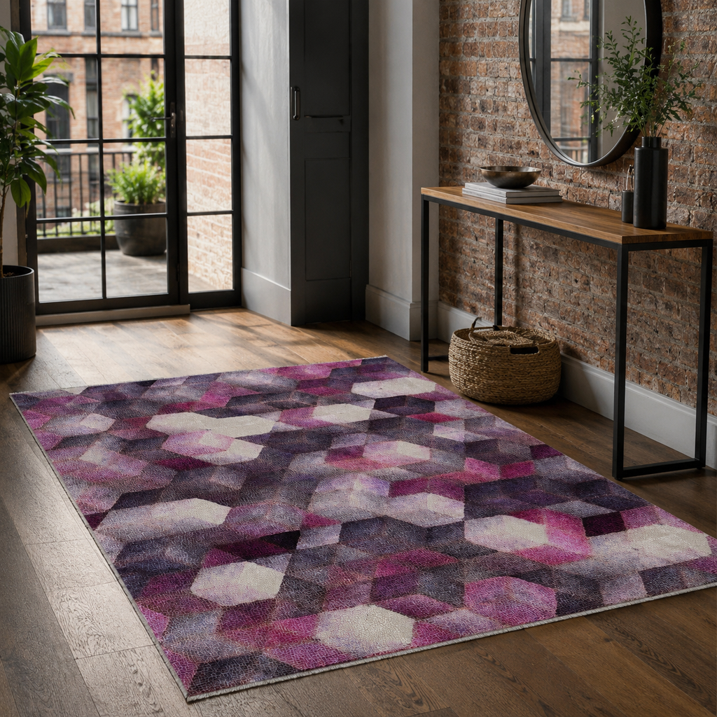 Tapis Moderne Gris Lavable Quitterie, vue 9