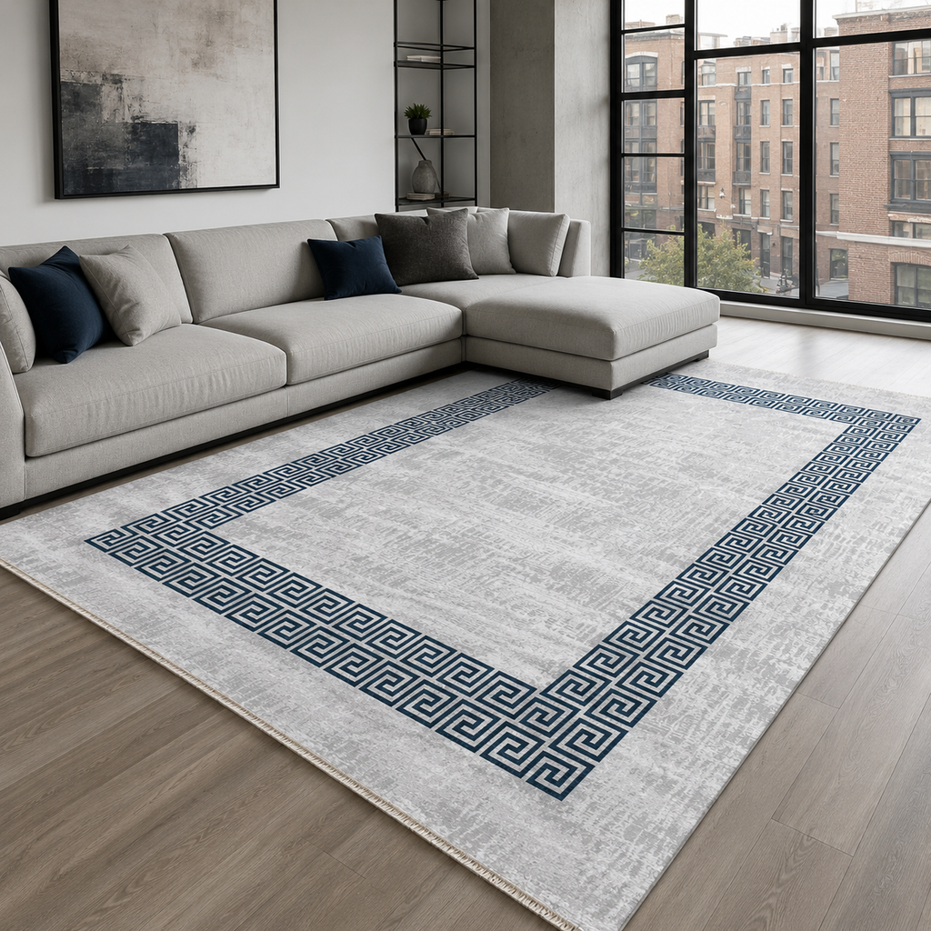 Tapis Classique Gris Lavable Ilona, vue 3