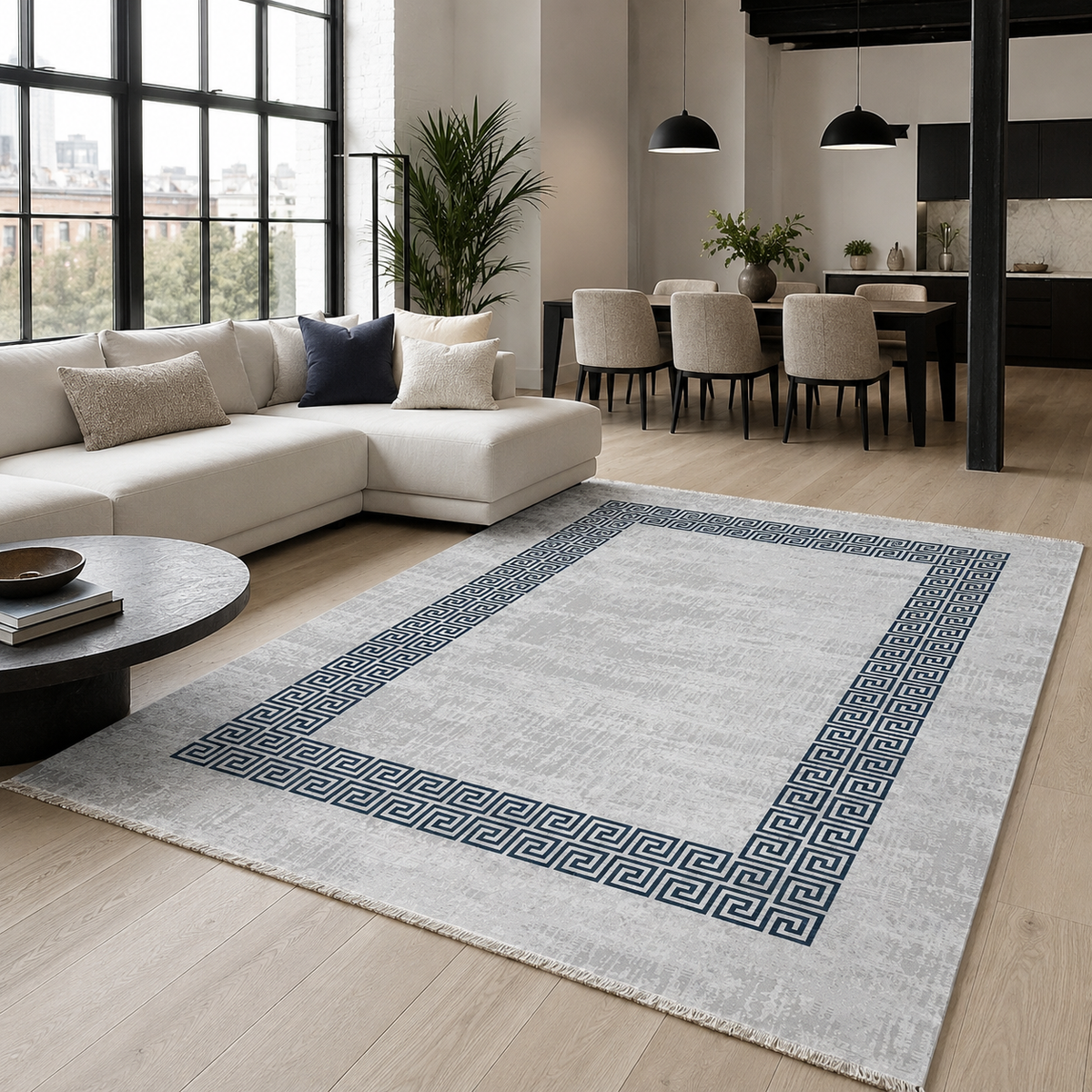 Tapis Classique Gris Lavable Ilona, vue 4