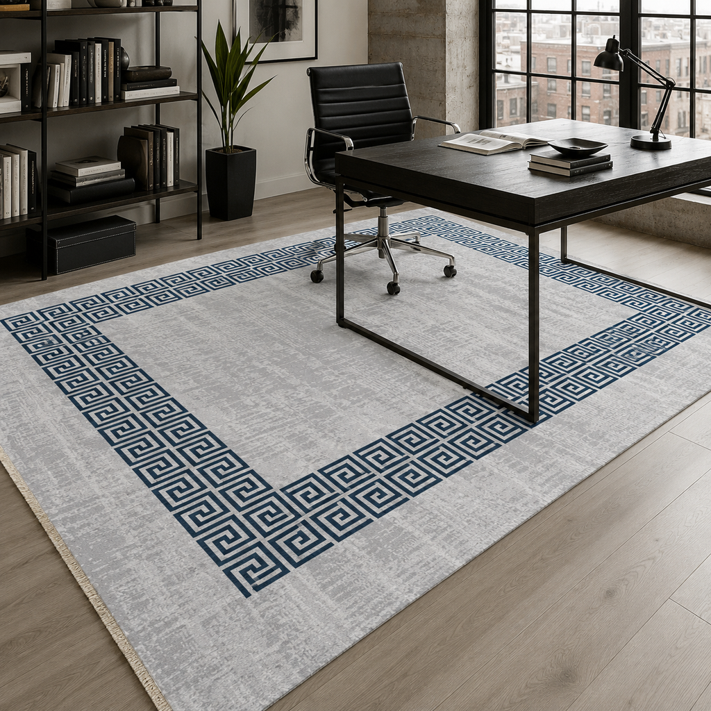 Tapis Classique Gris Lavable Ilona, vue 6