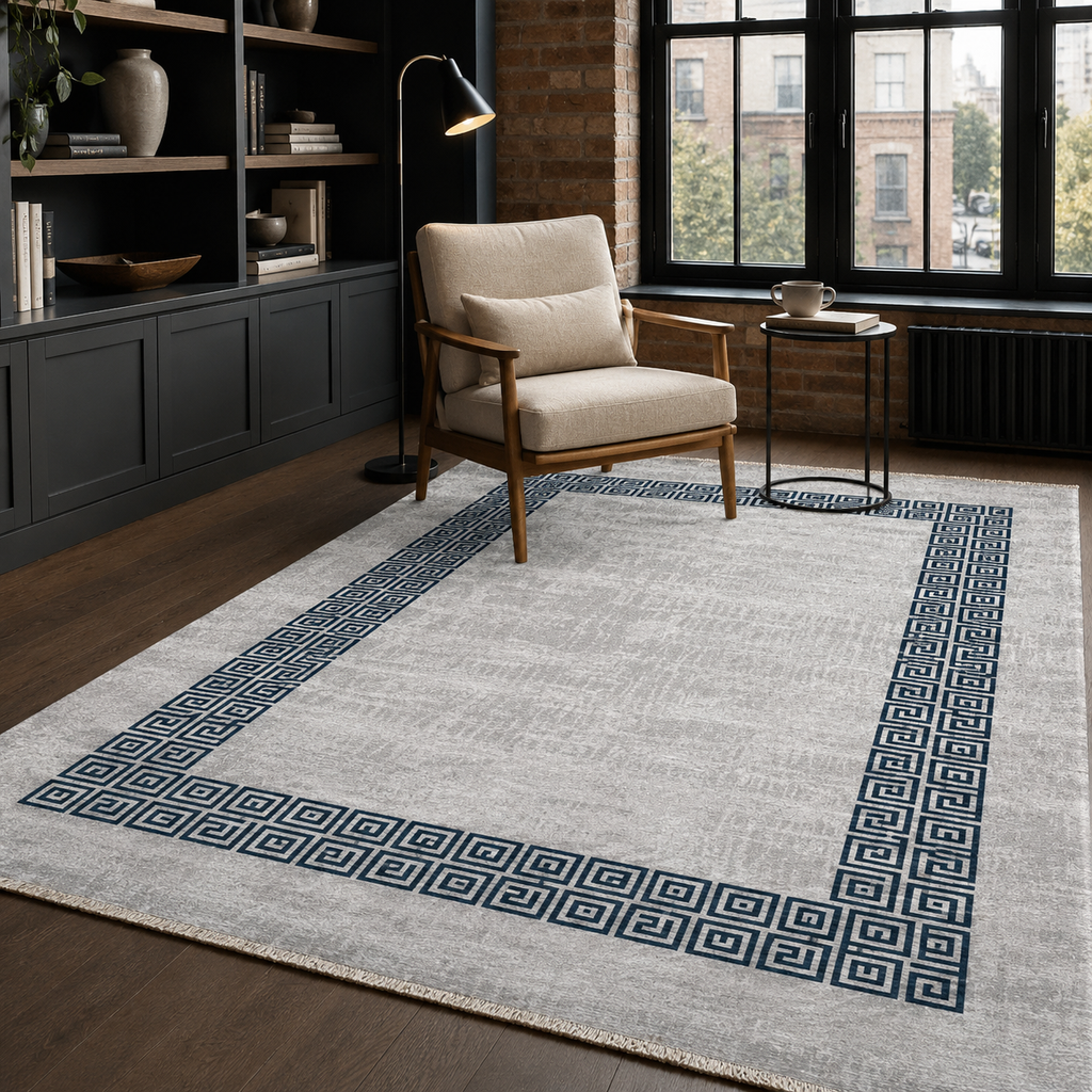 Tapis Classique Gris Lavable Ilona, vue 7