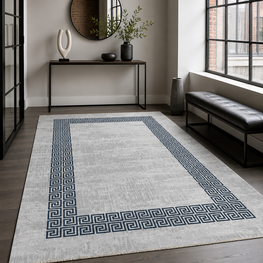 Tapis Classique Gris Lavable Ilona, vue 8
