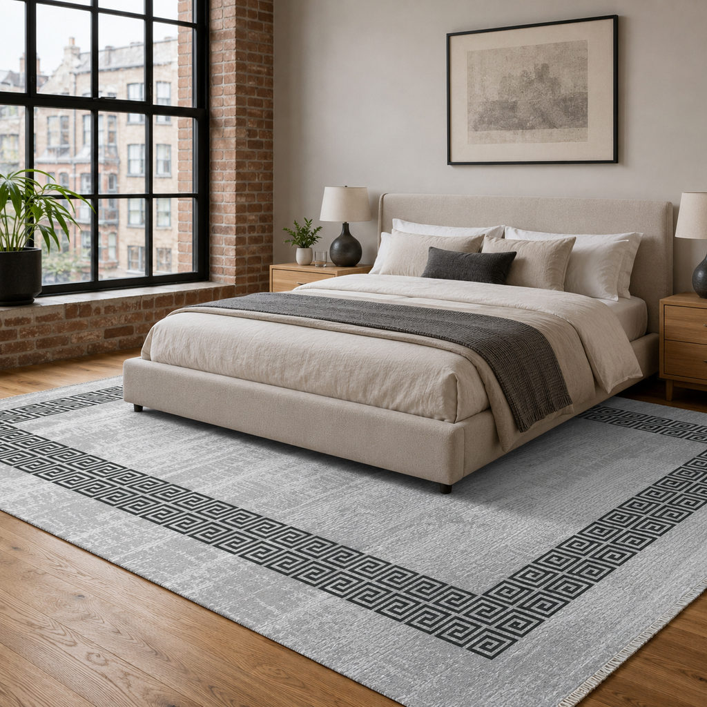 Tapis Classique Gris Lavable Élina, vue 3