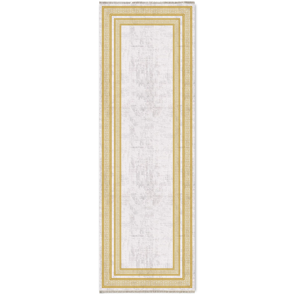 Détail du motif du tapis classique gris lavable Mélodie