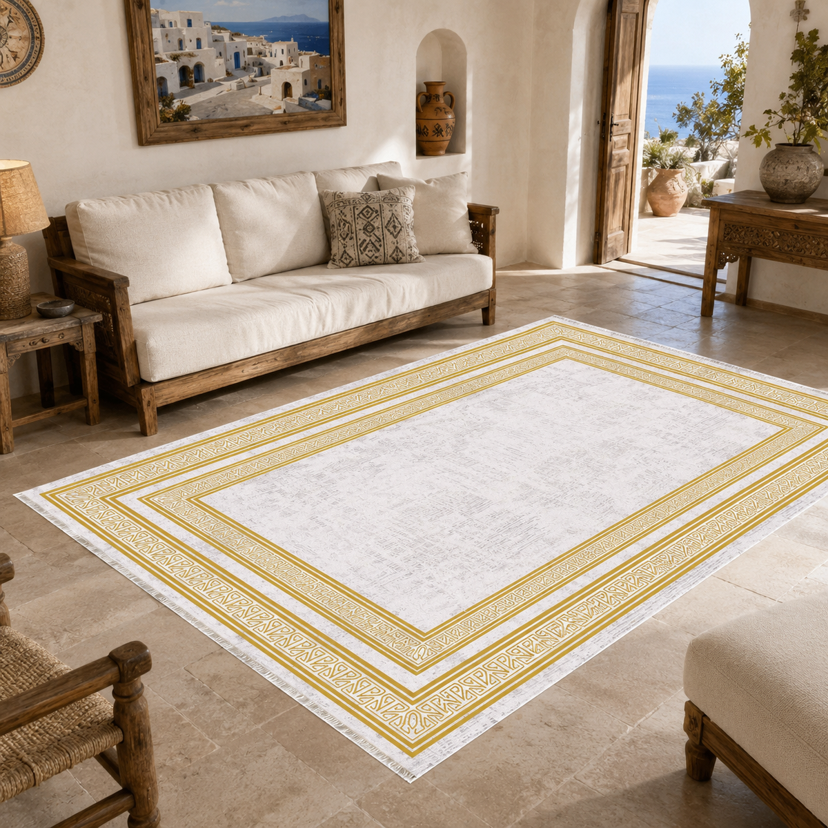 Tapis Classique Gris Lavable Mélodie, vue 4