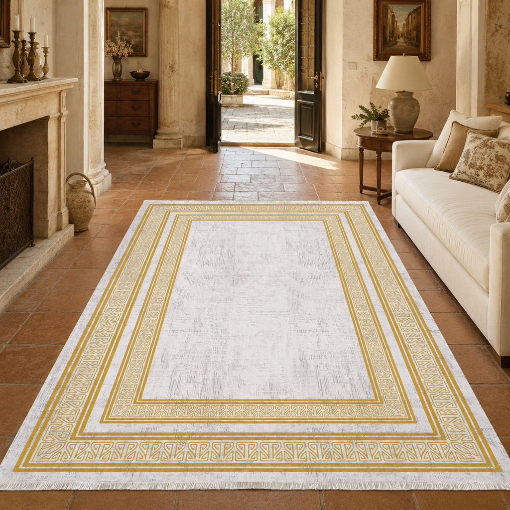 Tapis Classique Gris Lavable Mélodie, vue 6
