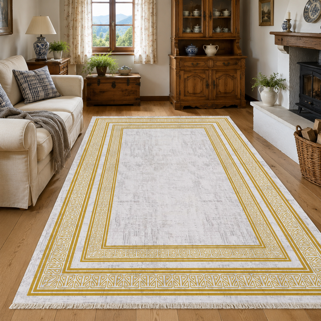 Tapis Classique Gris Lavable Mélodie, vue 8