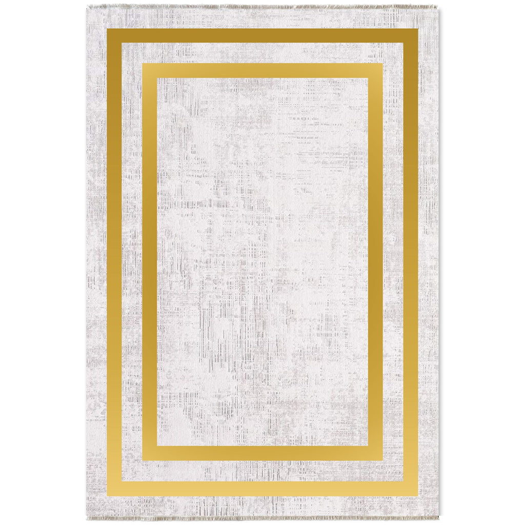 Détail du motif du tapis classique gris lavable Diane