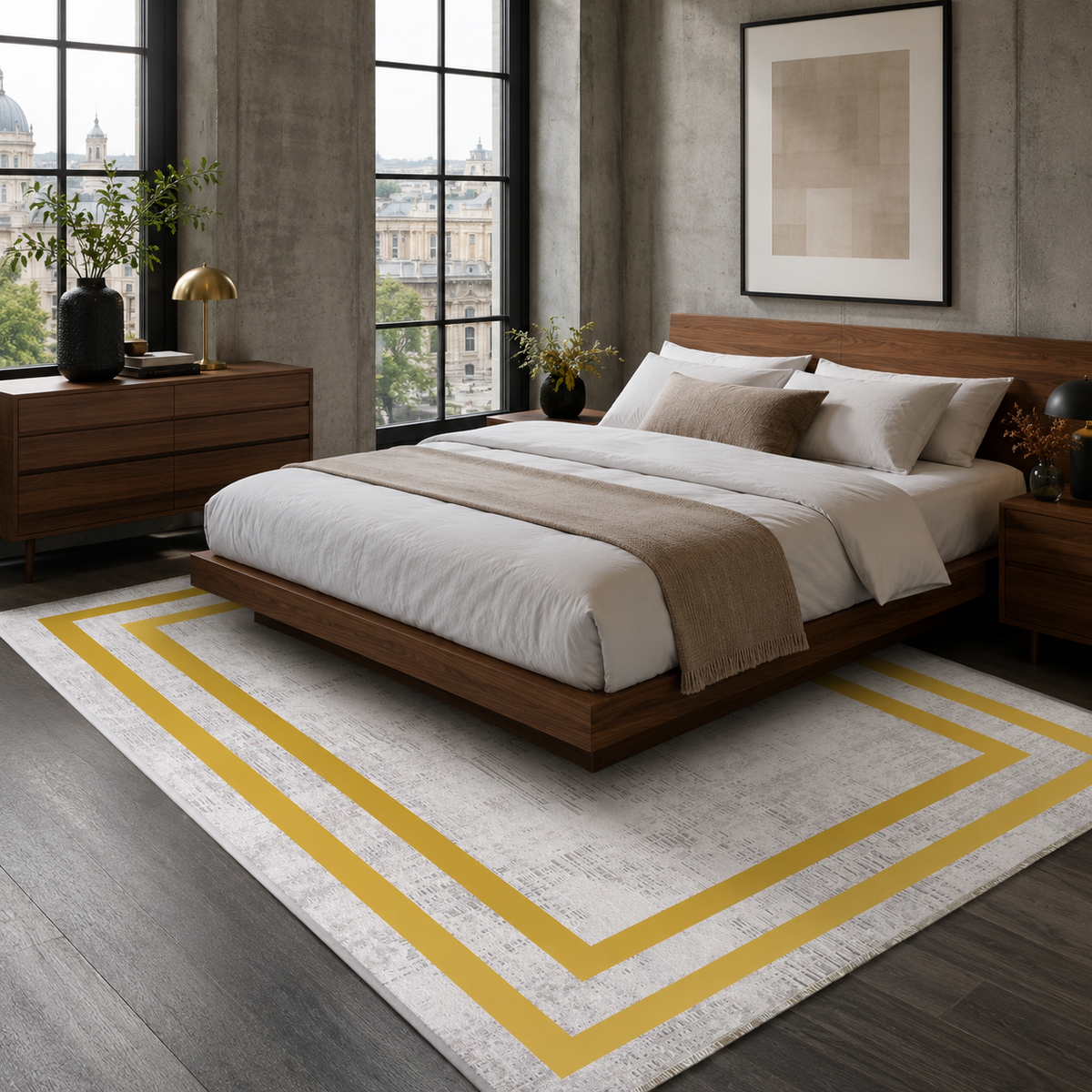 Tapis Classique Gris Lavable Diane, vue 4