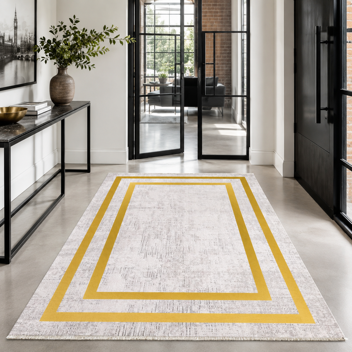 Tapis Classique Gris Lavable Diane, vue 7