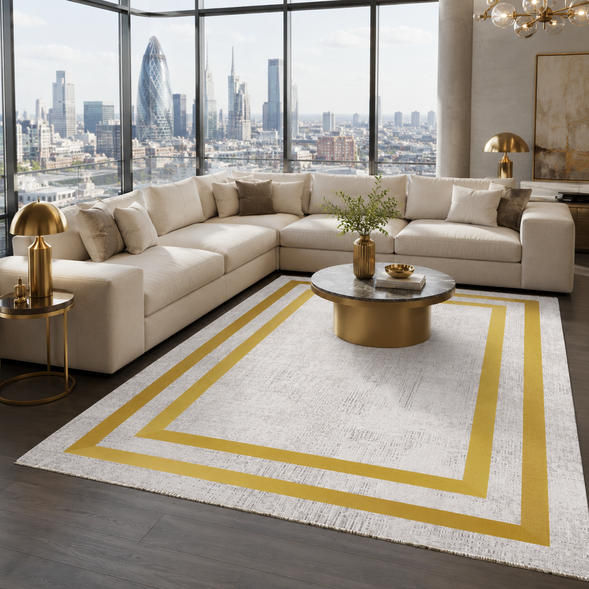 Tapis Classique Gris Lavable Diane, vue 10