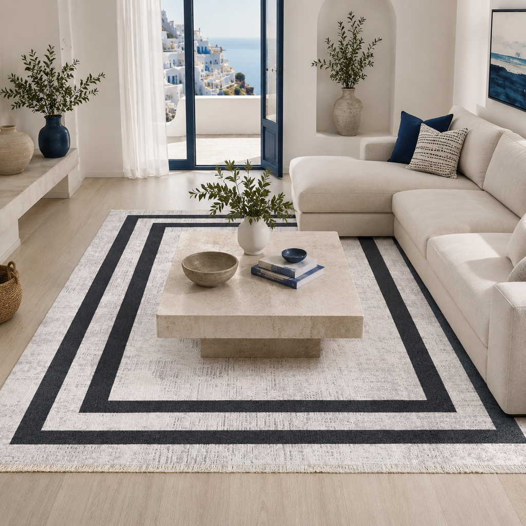 Tapis Classique Gris Lavable Flavie, vue 3