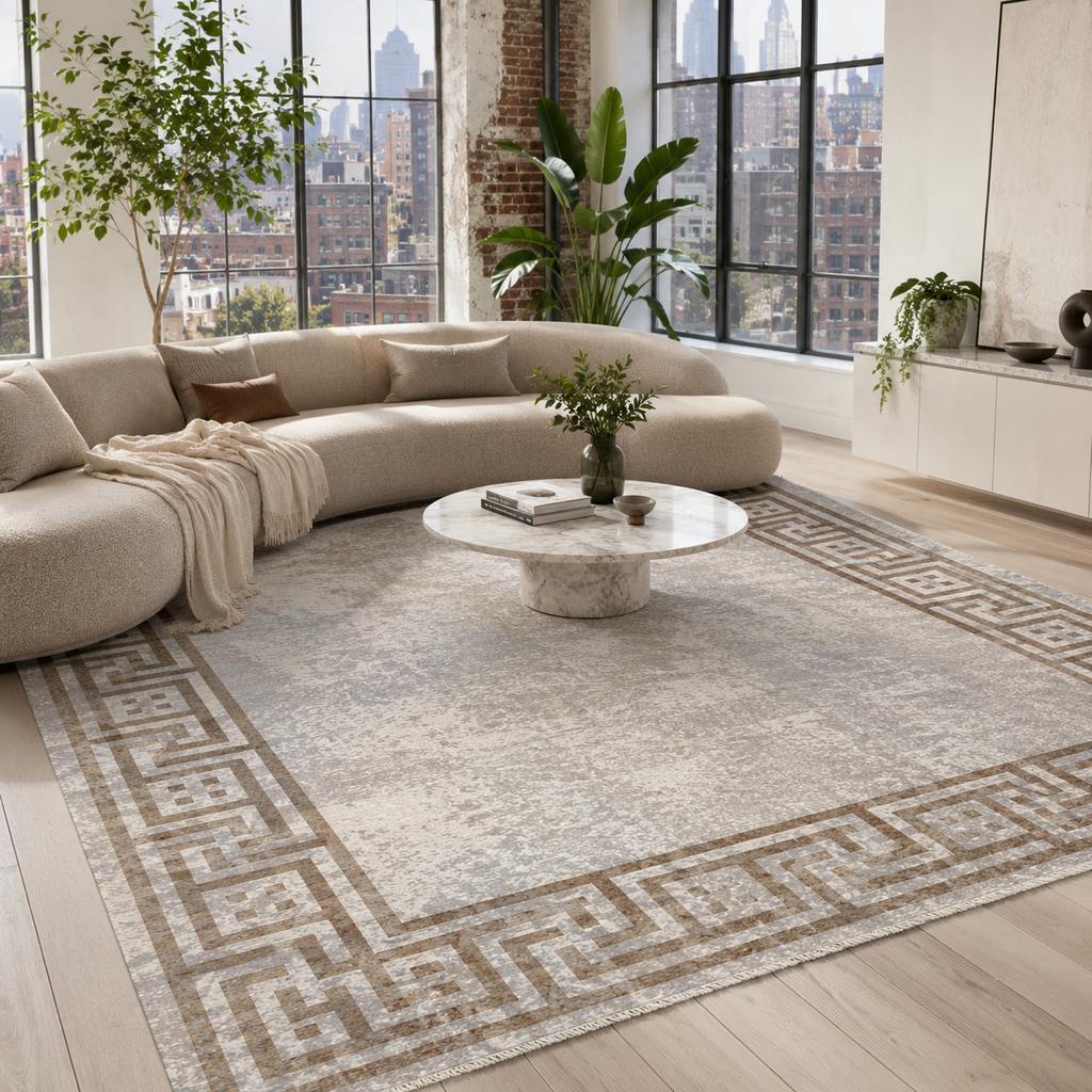 Tapis Moderne Bleu Marine Lavable Bianca, vue 9