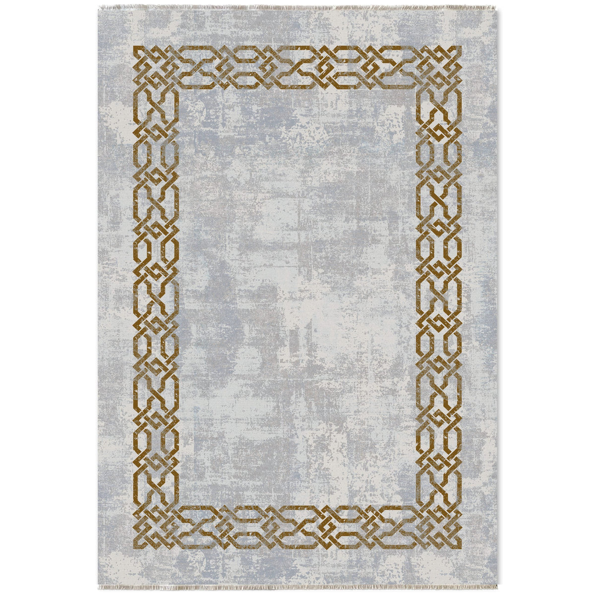 Détail du motif du tapis moderne gris lavable Nino