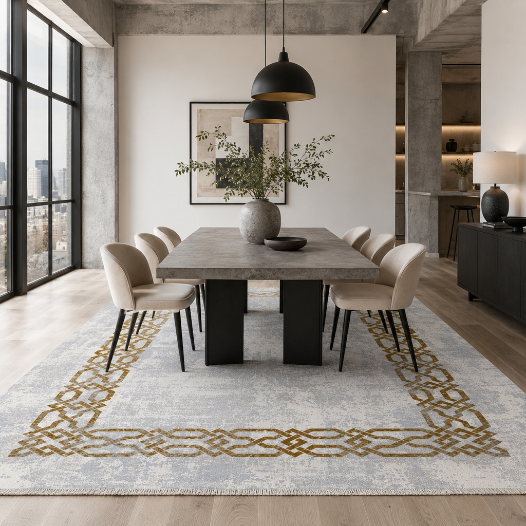Tapis Moderne Gris Lavable Nino, vue 5