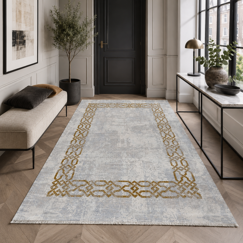 Tapis Moderne Gris Lavable Nino, vue 7