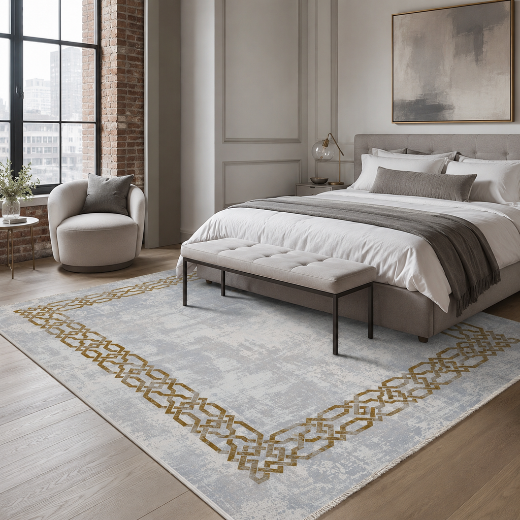 Tapis Moderne Gris Lavable Nino, vue 10