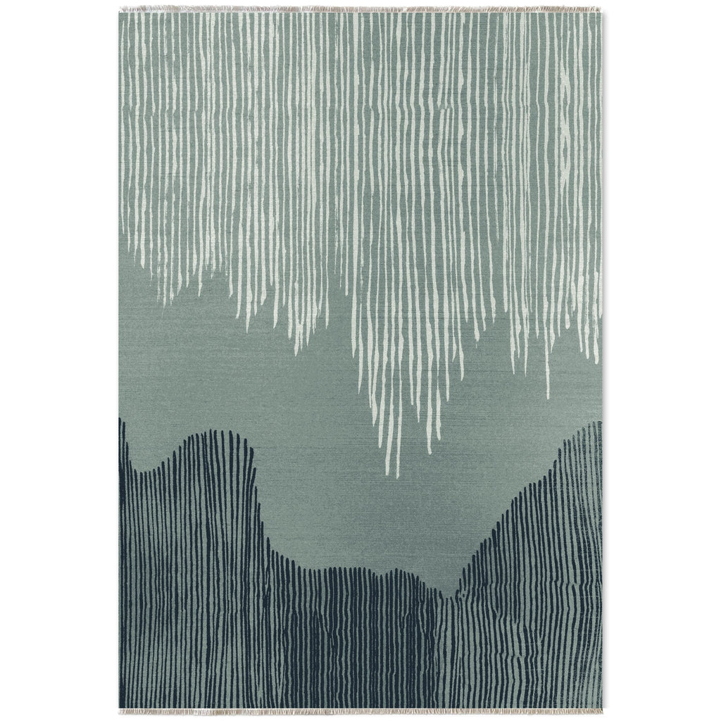 Détail du motif du tapis moderne gris lavable Alizée