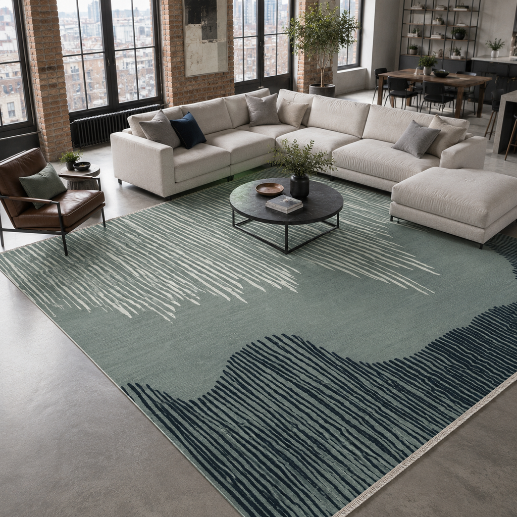 Tapis Moderne Gris Lavable Alizée, vue 4