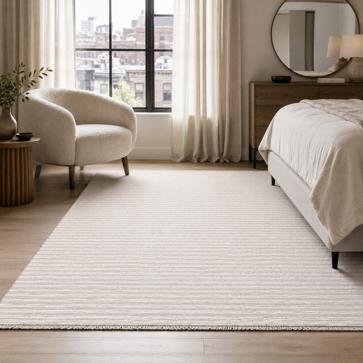 Tapis Moderne Gris Lavable Néroli, vue 9
