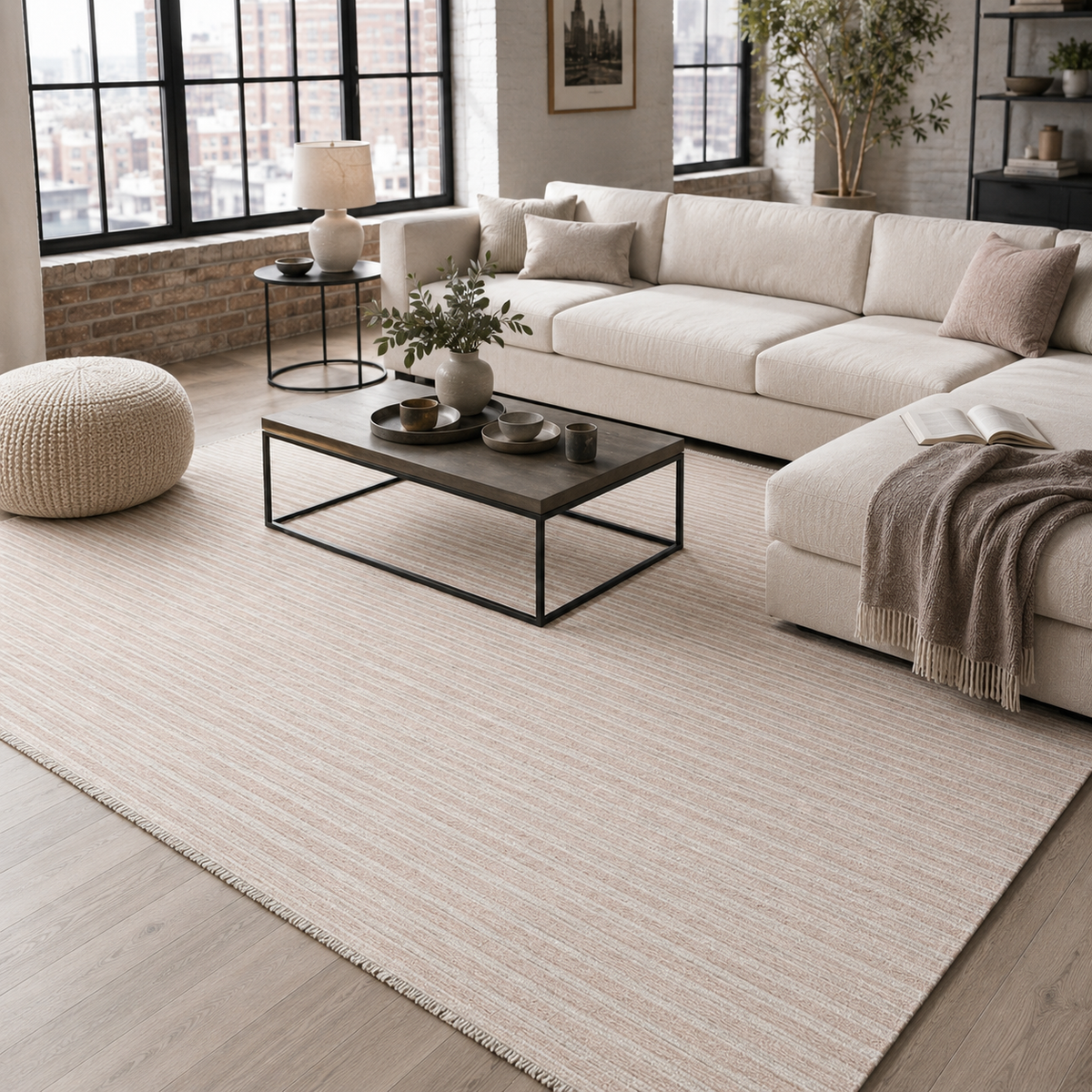 Tapis Moderne Gris Lavable Néroli, vue 10