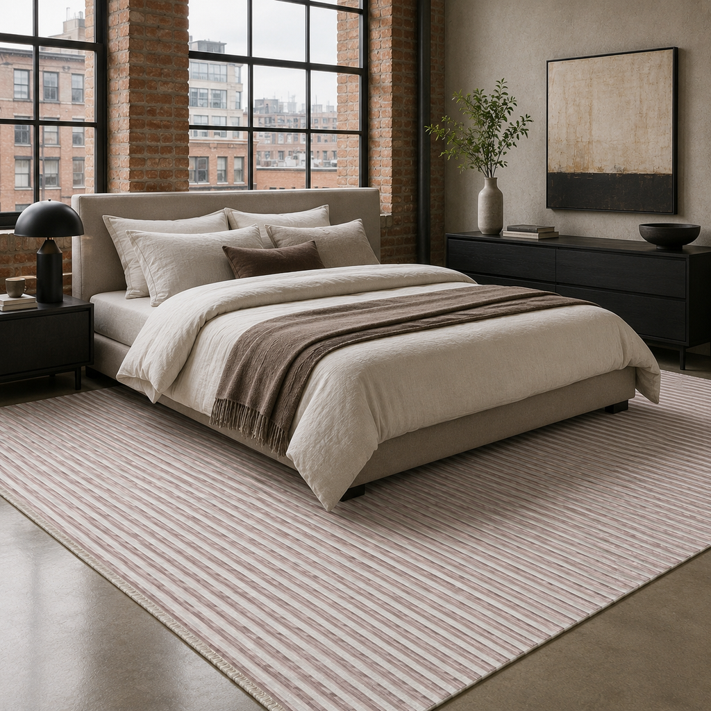 Tapis Moderne Bleu Marine Lavable Joséphine, vue 4