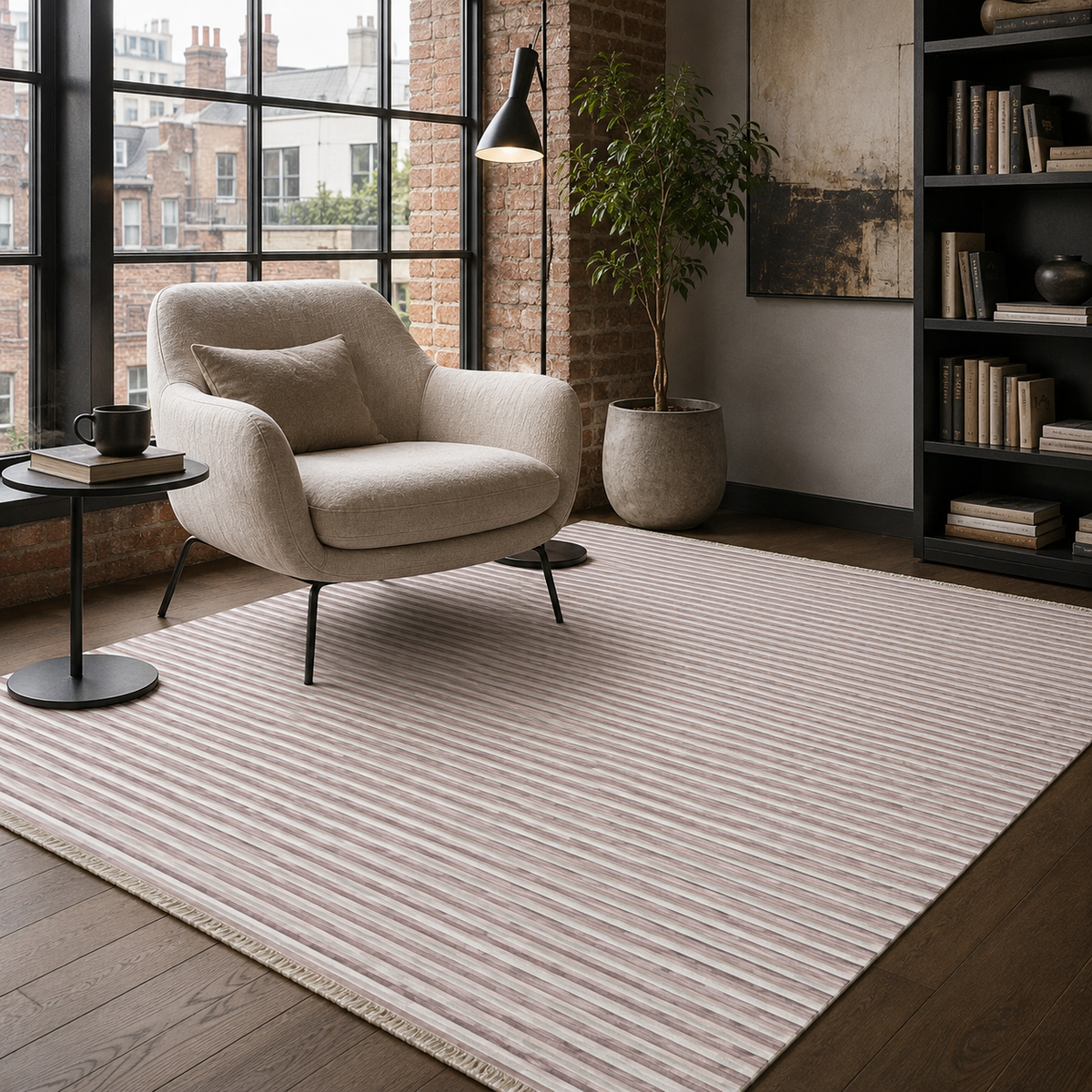 Tapis Moderne Bleu Marine Lavable Joséphine, vue 6