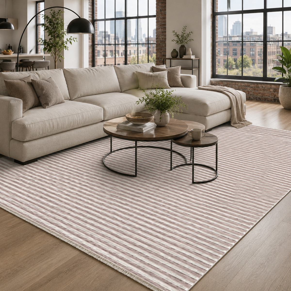 Tapis Moderne Bleu Marine Lavable Joséphine, vue 7