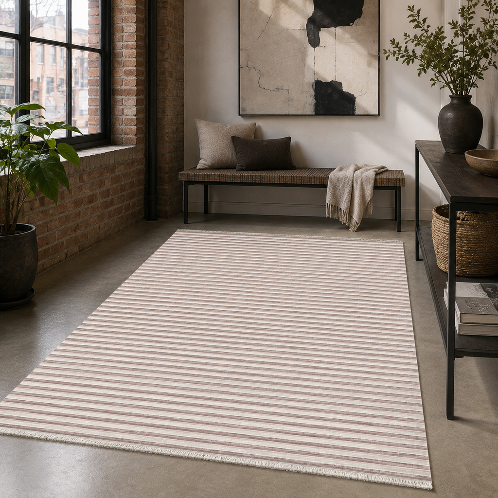 Tapis Moderne Bleu Marine Lavable Joséphine, vue 8