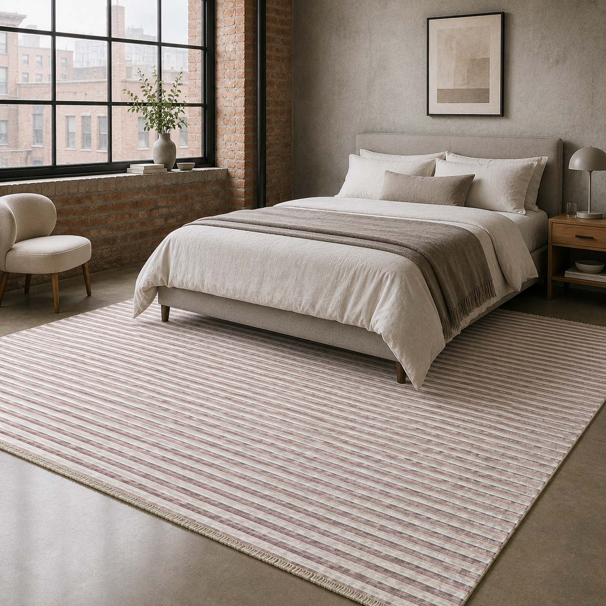 Tapis Moderne Bleu Marine Lavable Joséphine, vue 9