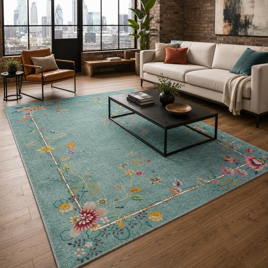 Tapis Classique Gris Lavable Elya, vue 4