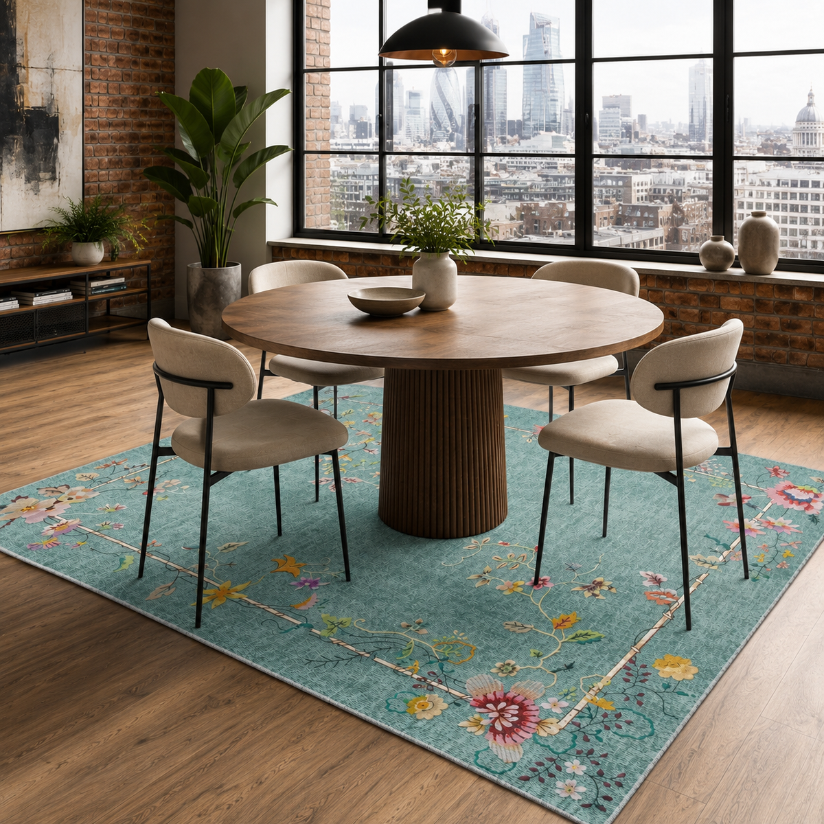 Tapis Classique Gris Lavable Elya, vue 6