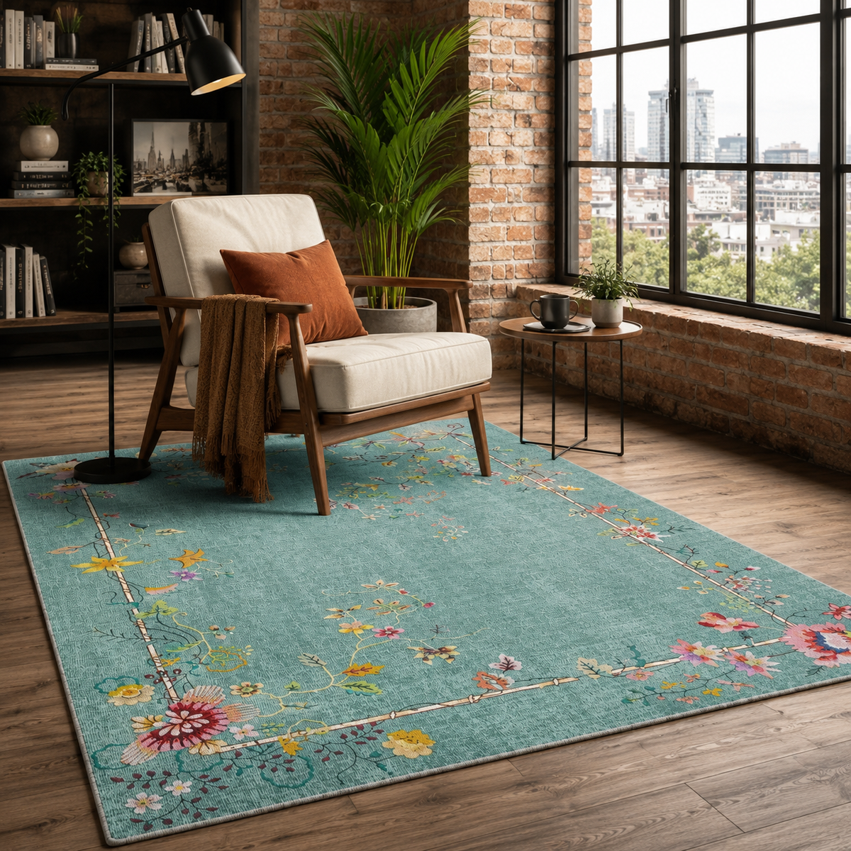 Tapis Classique Gris Lavable Elya, vue 8