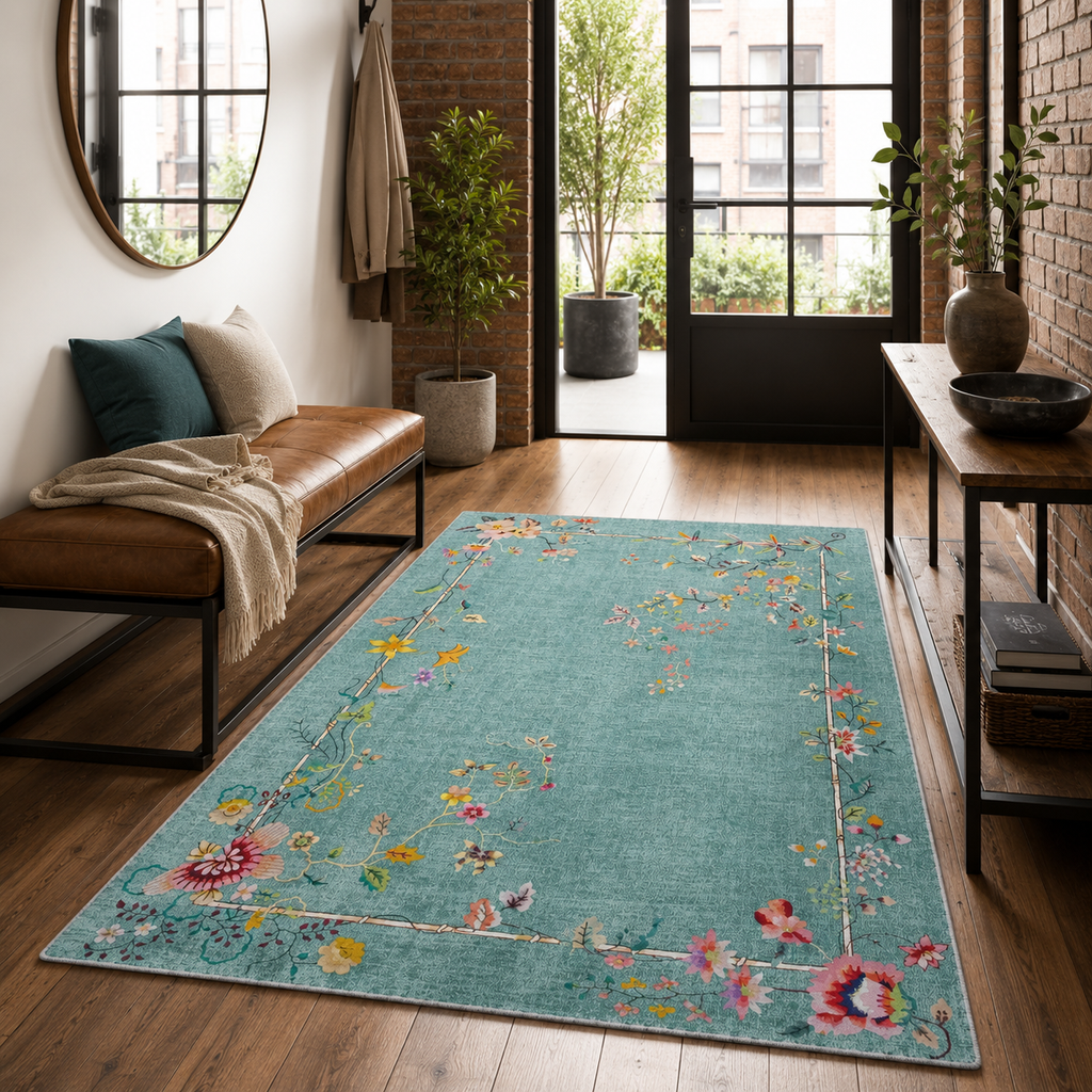 Tapis Classique Gris Lavable Elya, vue 9