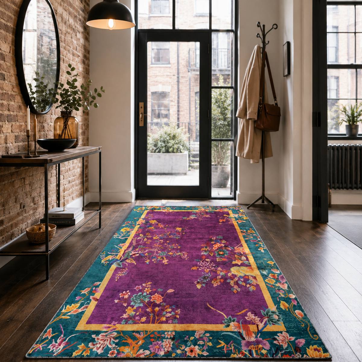 Tapis Classique Gris Lavable Lorena, vue 8