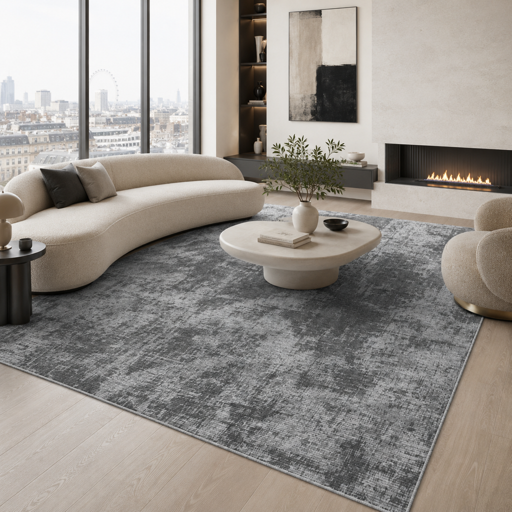 Tapis Moderne Gris Lavable Anouk, vue 10