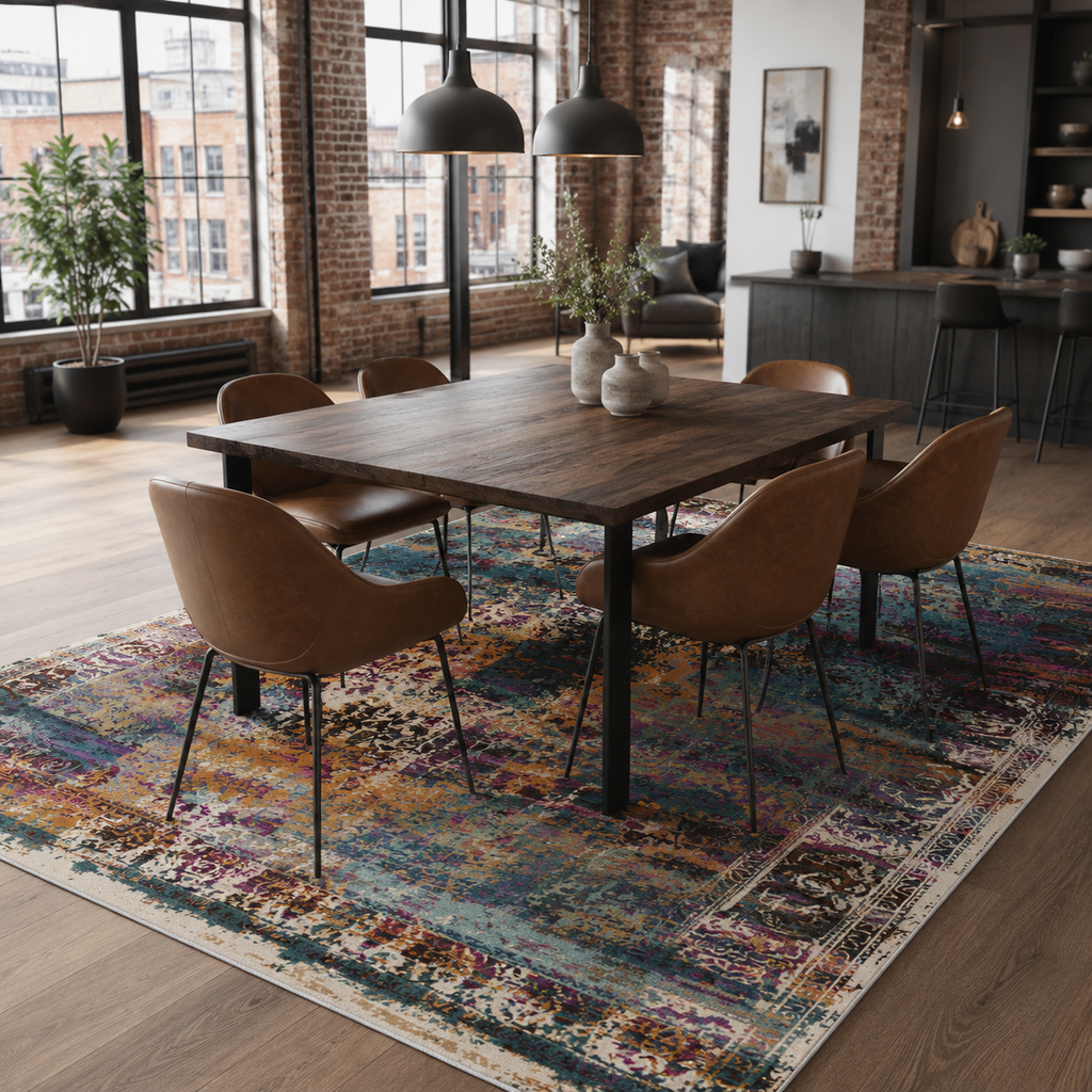 Tapis Classique Vintage Gris Lavable Alma, vue 5