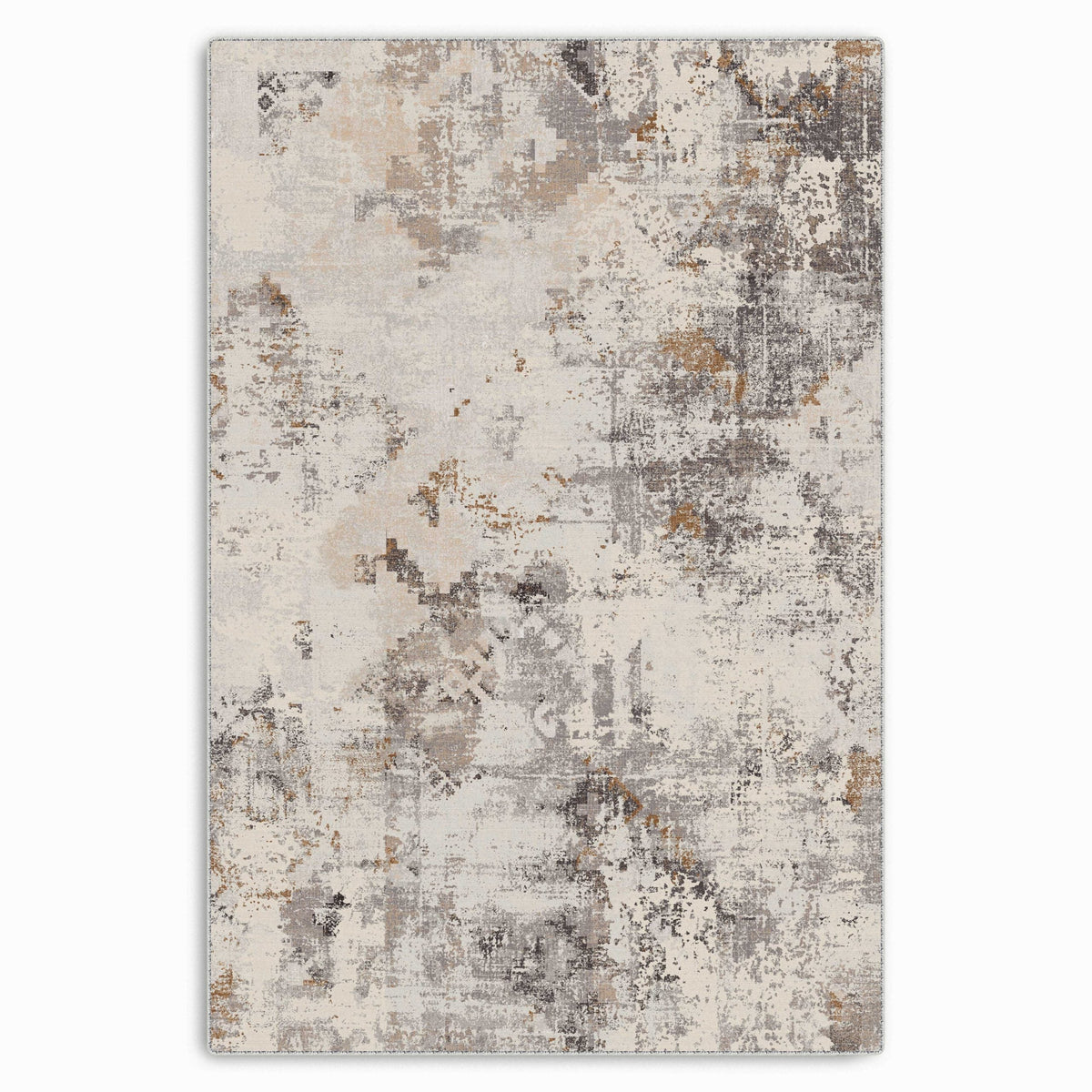 Détail du motif du tapis ethnique vintage bleu marine lavable Zoé
