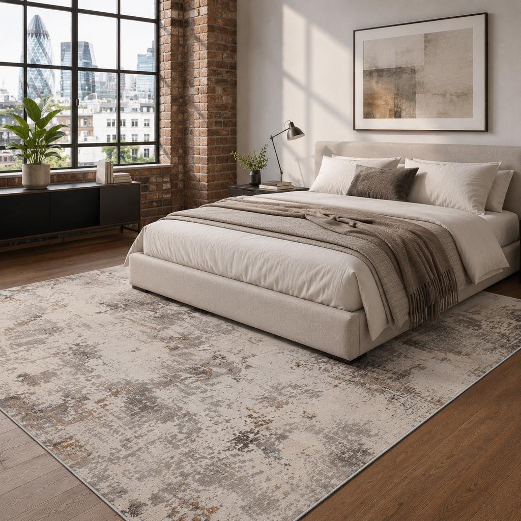 Tapis Ethnique Vintage Bleu Marine Lavable Zoé, vue 5