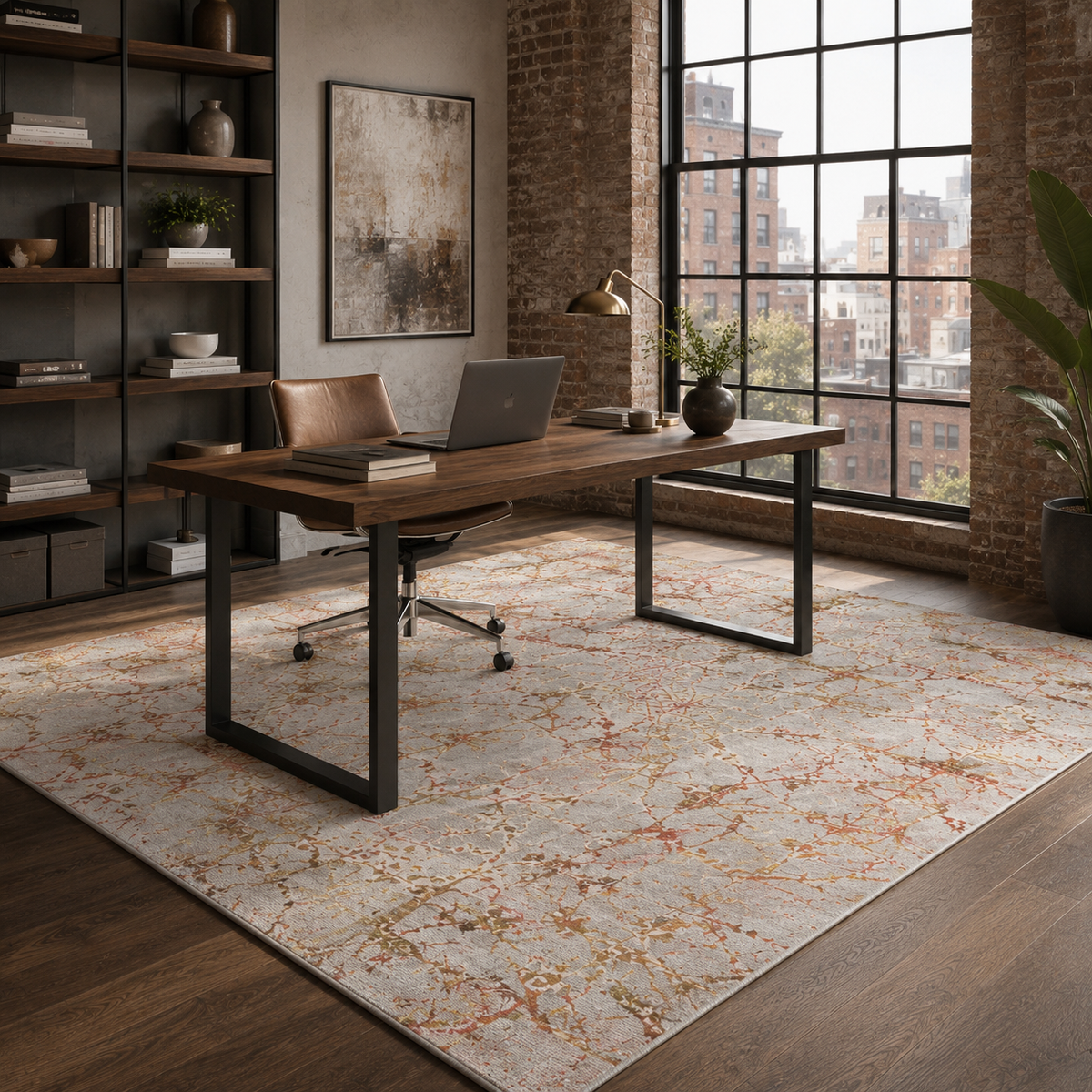 Tapis Classique Vintage Gris Lavable Brune, vue 7