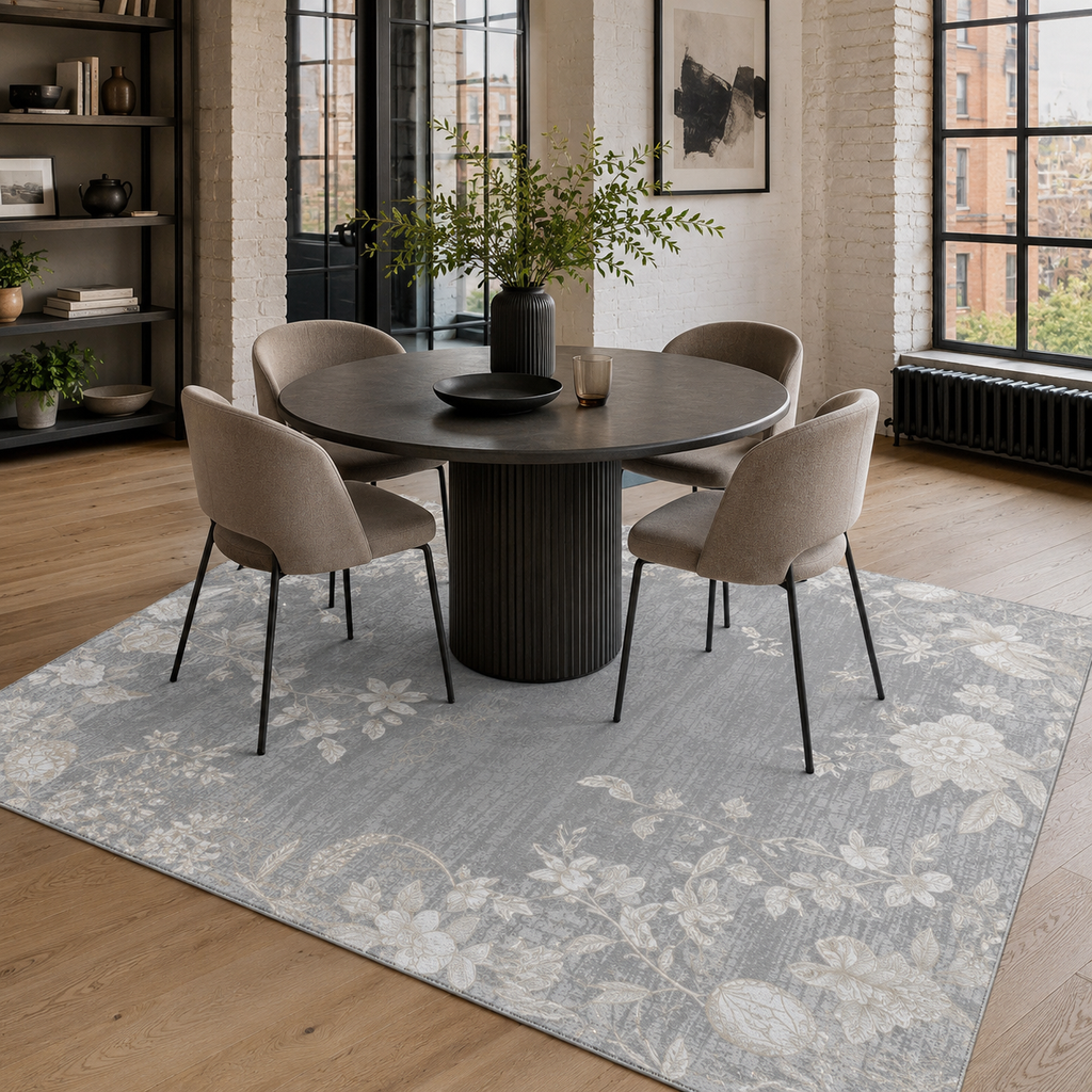 Tapis Classique Gris Lavable Nathalie, vue 5