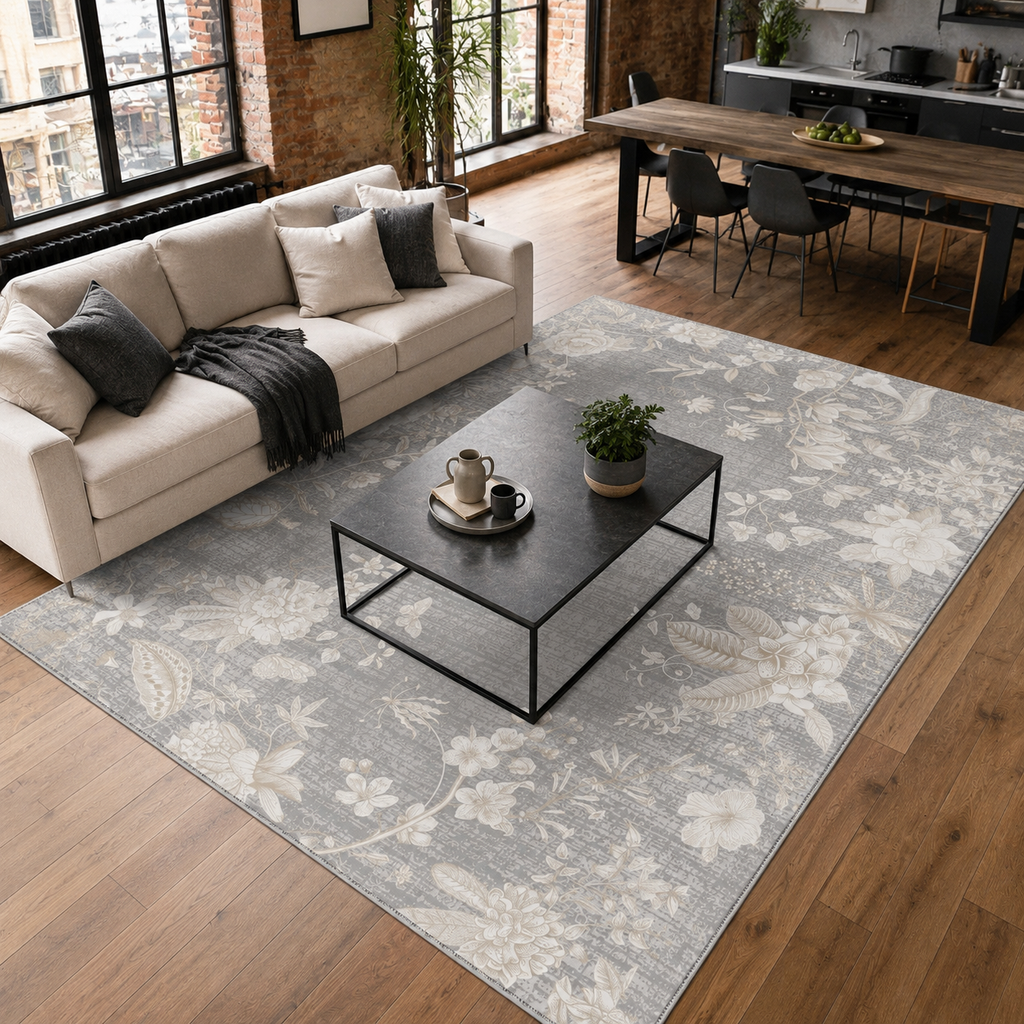 Tapis Classique Gris Lavable Nathalie, vue 8